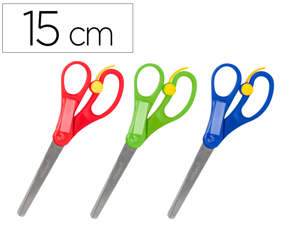 Tijera liderpapel 15 cm con resorte para facilitar el corte unidad