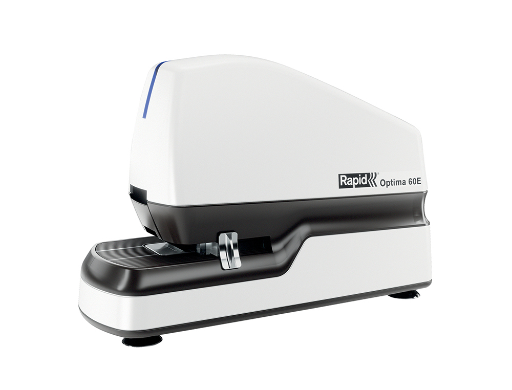 Grapadora rapid electrica optima 60 blanco/negro capacidad hasta 60 hojas