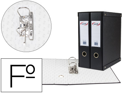 Modulo pardo 2 archivadores de palanca folio 2 anillas de 70 mm negro 350x180x300 mm
