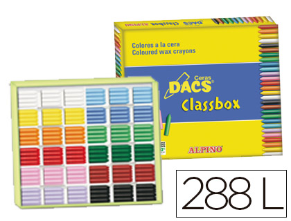 Lapices cera dacs classbox caja de 288 unidades 12 colores surtidos