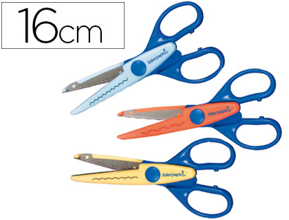 Tijera liderpapel cortes en zig-zag, ondas pequeñas y ondas grandes unidad unidad