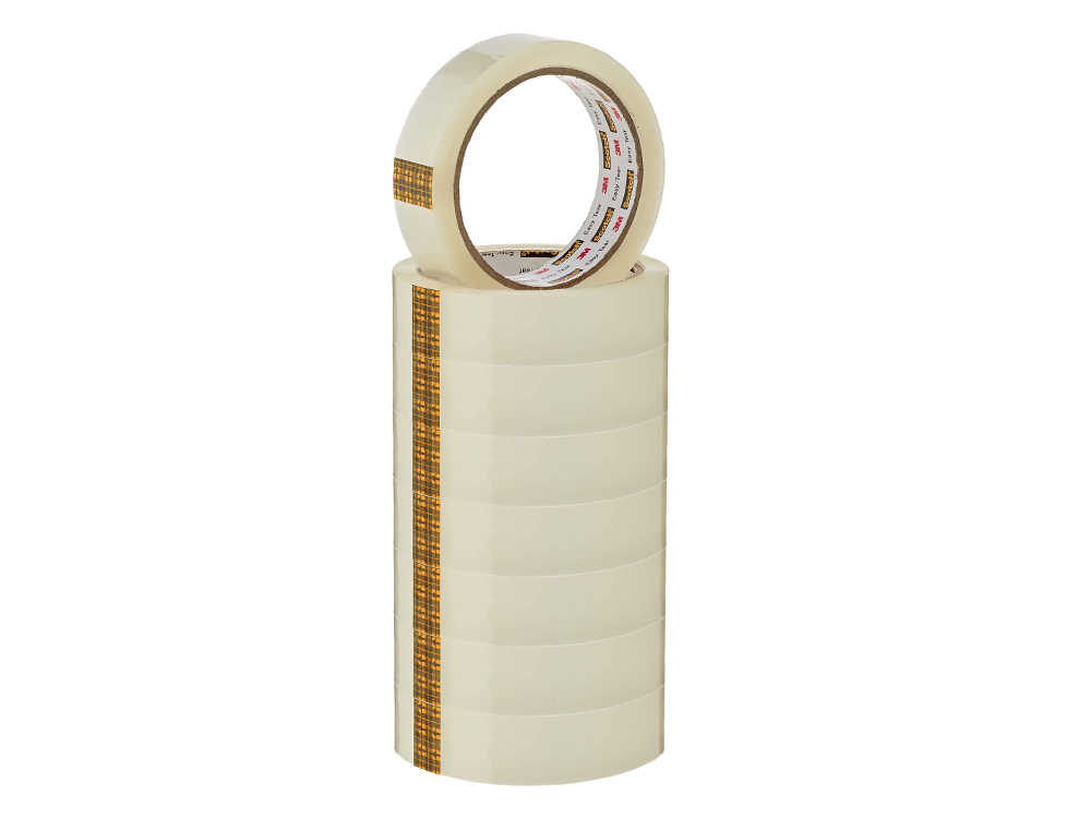 Cinta adhesiva scotch transparente 66 mt x 19 mm pack de 8 unidades