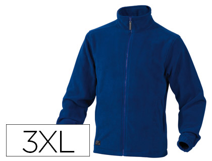 Chaqueta deltaplus polar con cremallera 2 bolsillos color azul talla 3xl