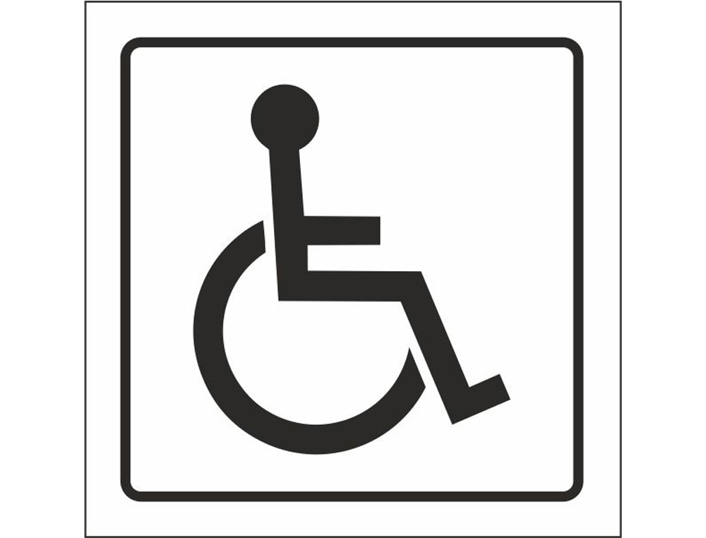 Pictograma syssa señal de minusvalidos en pvc 105x105 mm