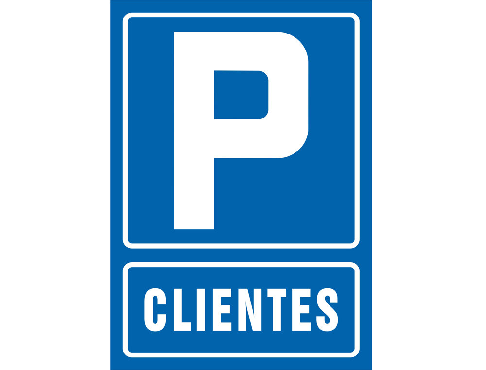 Pictograma syssa señal de parking clientes en pvc 210x297 mm