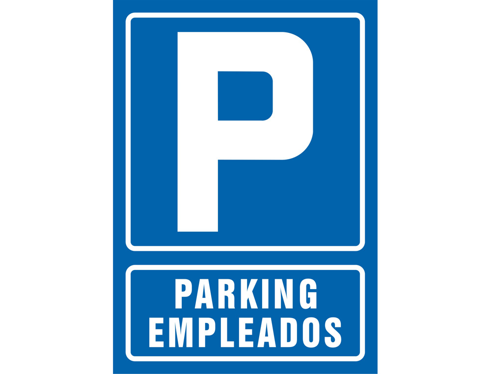 Pictograma syssa señal de parking empleados en pvc 210x297 mm