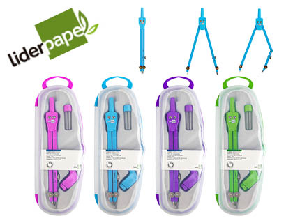 Compas liderpapel articulado con adaptador universal color