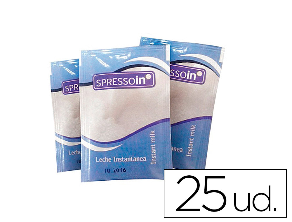 Leche en polvo spressoin sobre de 5 g envase de 25 unidades