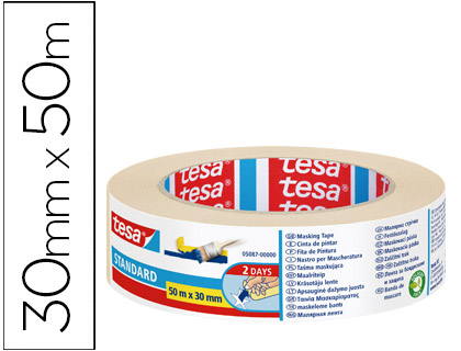 Cinta adhesiva tesa para pintor 50 mt x 30 mm