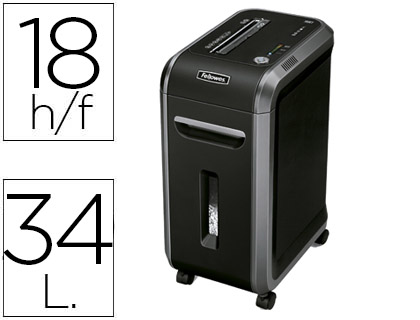Destructora de documentos fellowes 99ci capacidad de corte 18 hojas destruye grapas clips tarjetas y cd