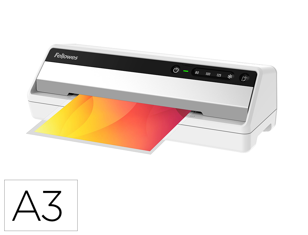 Plastificadora fellowes saturn 3i din a3 2 rodillos sistema antiatasco hasta 125 mc