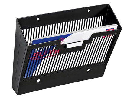 Expositor mural cep de pared poliestireno rejilla 1 compartimento negro 360x257x95 mm