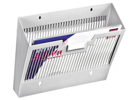 Expositor mural cep de pared poliestireno rejilla 1 compartimento gris 360x257x95 mm