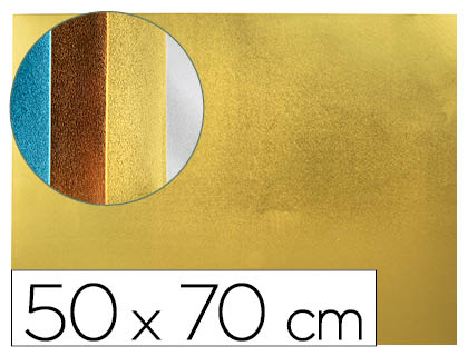 Goma eva liderpapel 50x70 cm espesor 2 mm metalizada oro