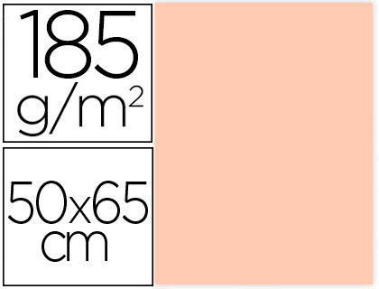 Cartulina guarro carne 50x65 cm 185 gr