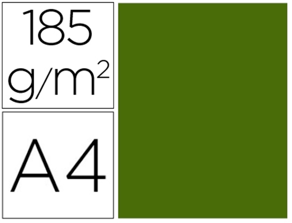Cartulina guarro verde safari 50x65 cm 185 gr