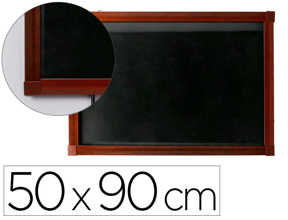 Pizarra cristal liderpapel con led en caballete de madera para rotuladores tipo tiza 50x90cm