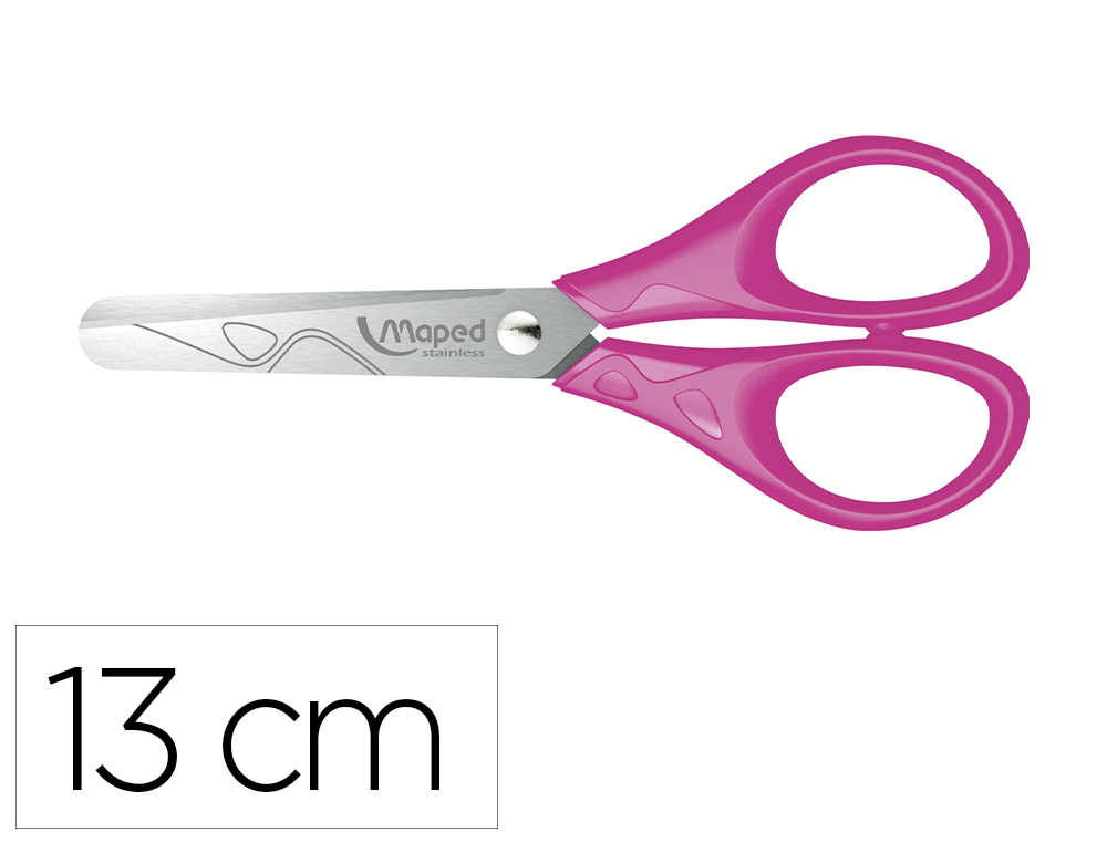 Tijera escolar maped essentials ergonomica 13 cm punta redonda