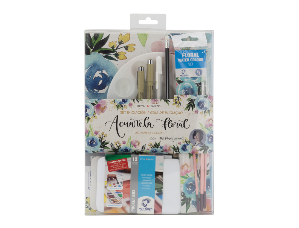 Set acuarela vang gogh floral