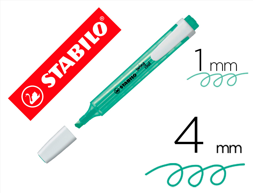 Rotulador stabilo fluorescente swing cool turquesa