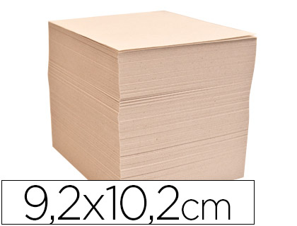 Taco papel liderpapel sin encolar crema 1000 hojas 92x102 mm 70 gr